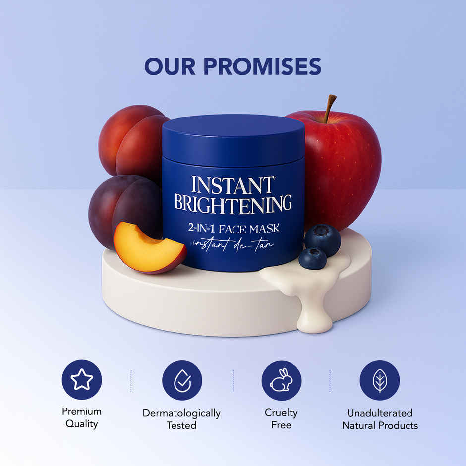 BELLAVITA Instant Brightening 2-in-1 Face Mask | Instant Tan Removal