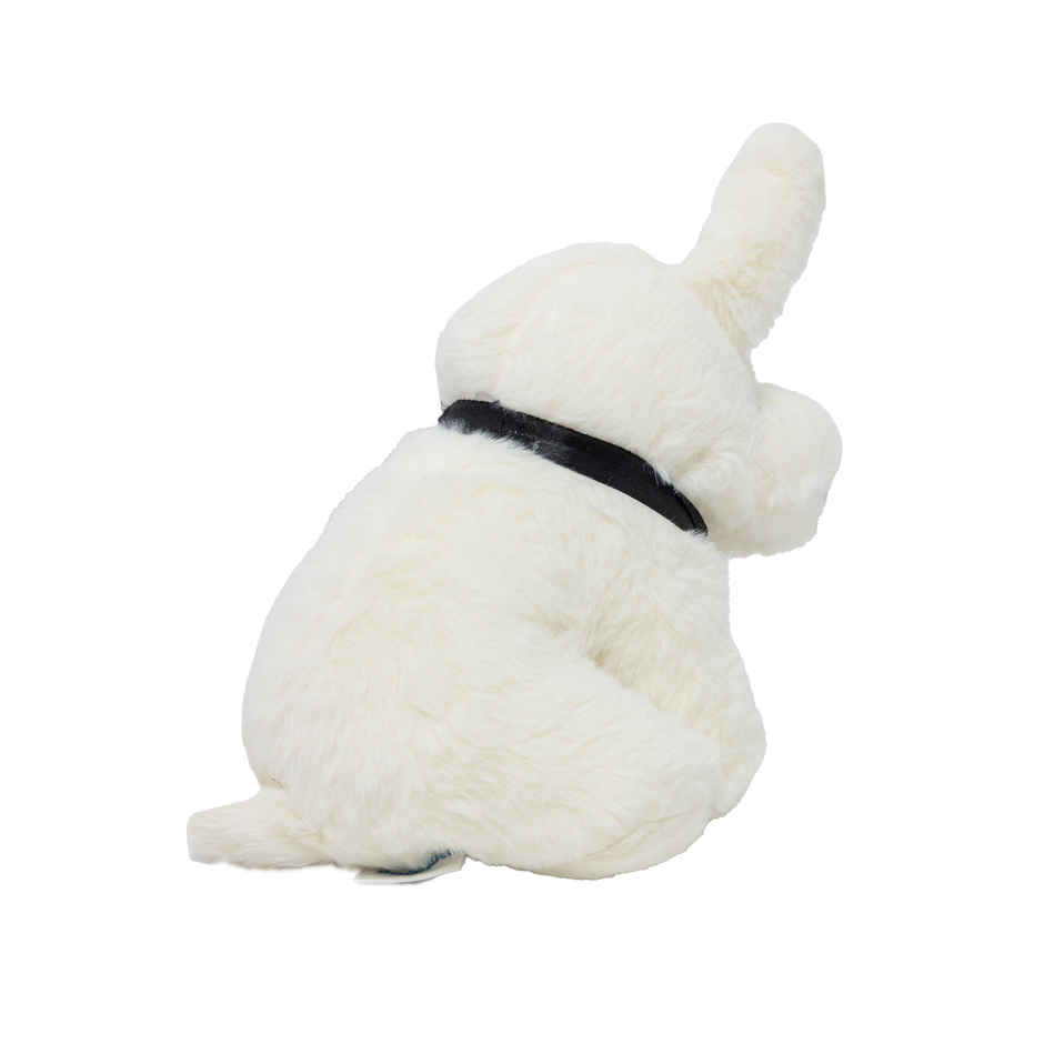 Babique Dog Sitting Plush Soft Toy Cute Kids Animal Home Decor Boys/Girls White (25 cm)