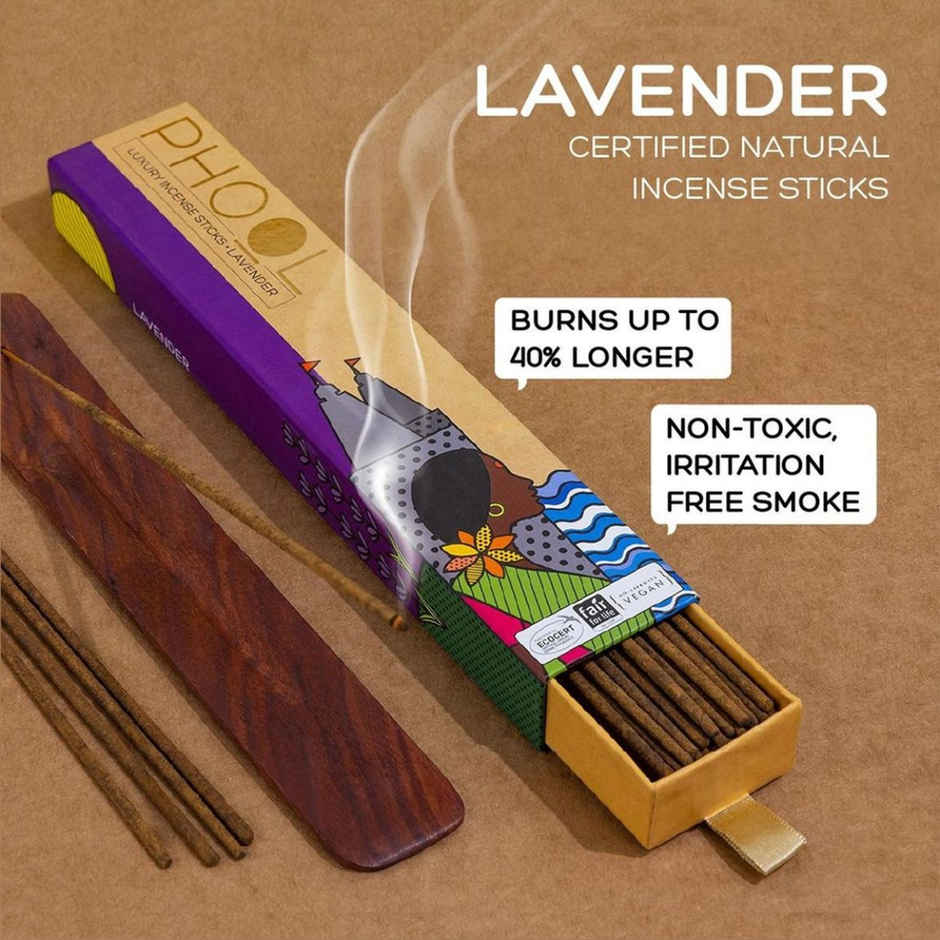 Lavender Agarbatti Natural Certified Incense Sticks | Phool