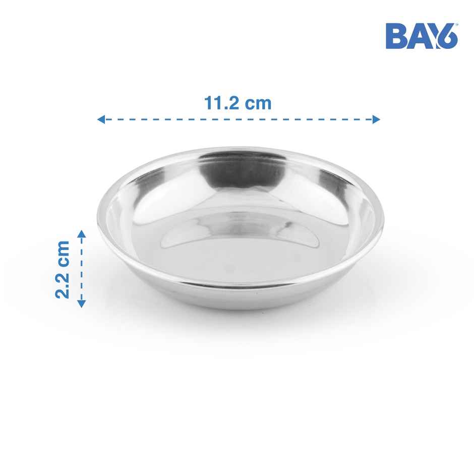 BAY6 Steel Side / Halwa Plate 5.5 Inch - (4pc)