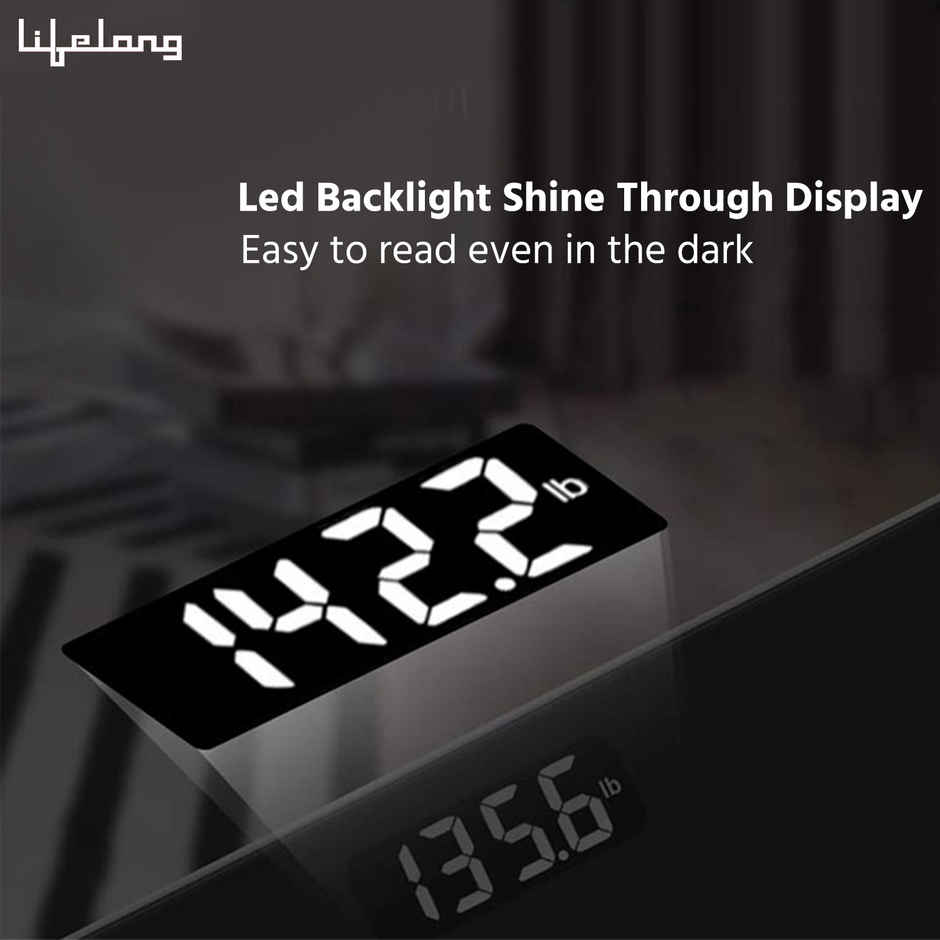 Lifelong Llws36 Smart Bmi Weighing Scale With 13 Body Parameters With Bluetooth Weighing Scale-Blue