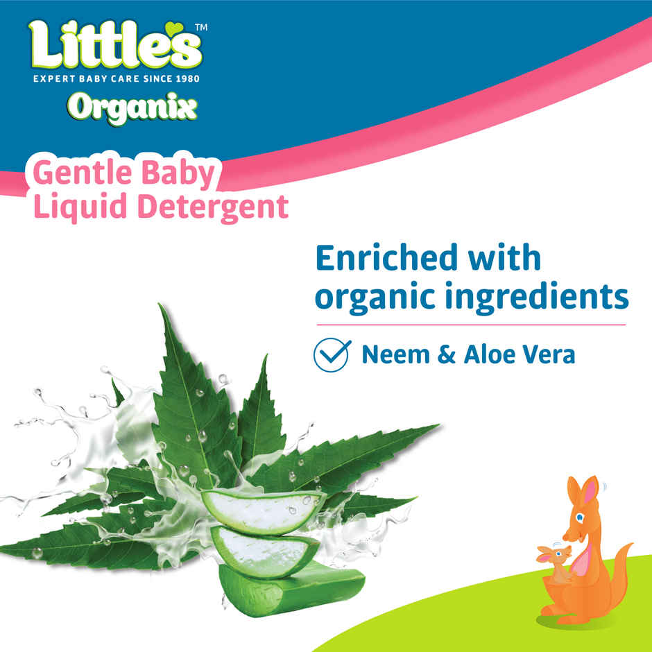 Little's Organix Gentle Baby Detergent Liquid for Clothes | Anti-Bacterial Liquid Detergent