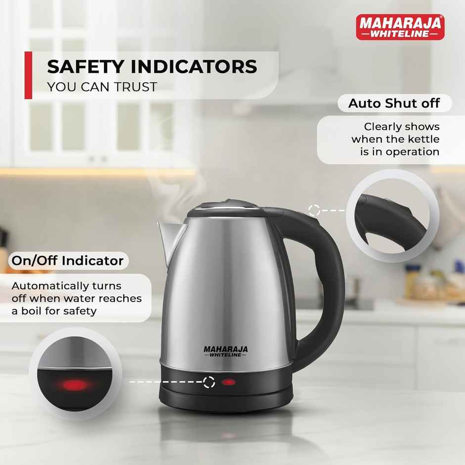 Maharaja Viva Steller Electric Kettle | 1.5L | 1350W Power | Stainless-Steel Kettle