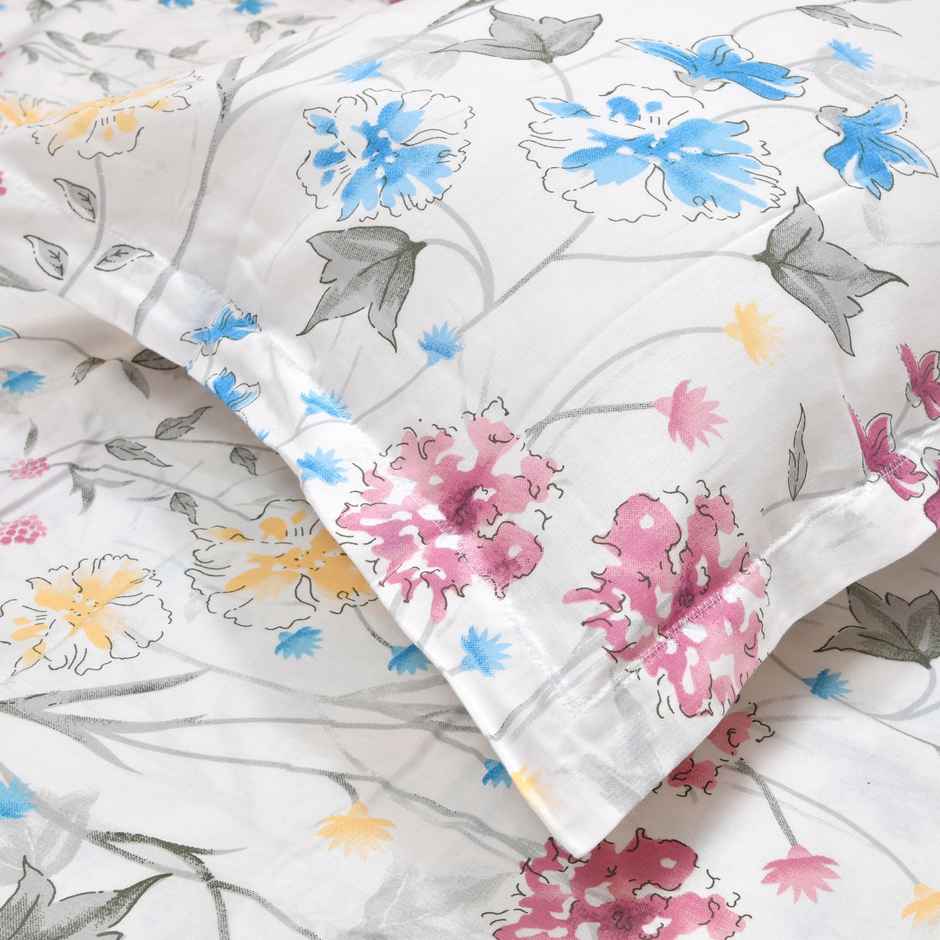 Haus & Kinder Floral Favor King Bedsheet - 100% Cotton (270 x 270cm)