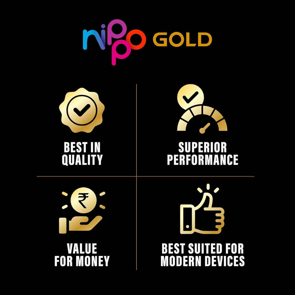 Nippo Gold Carbon Zinc AA Batteries | Pack of 4