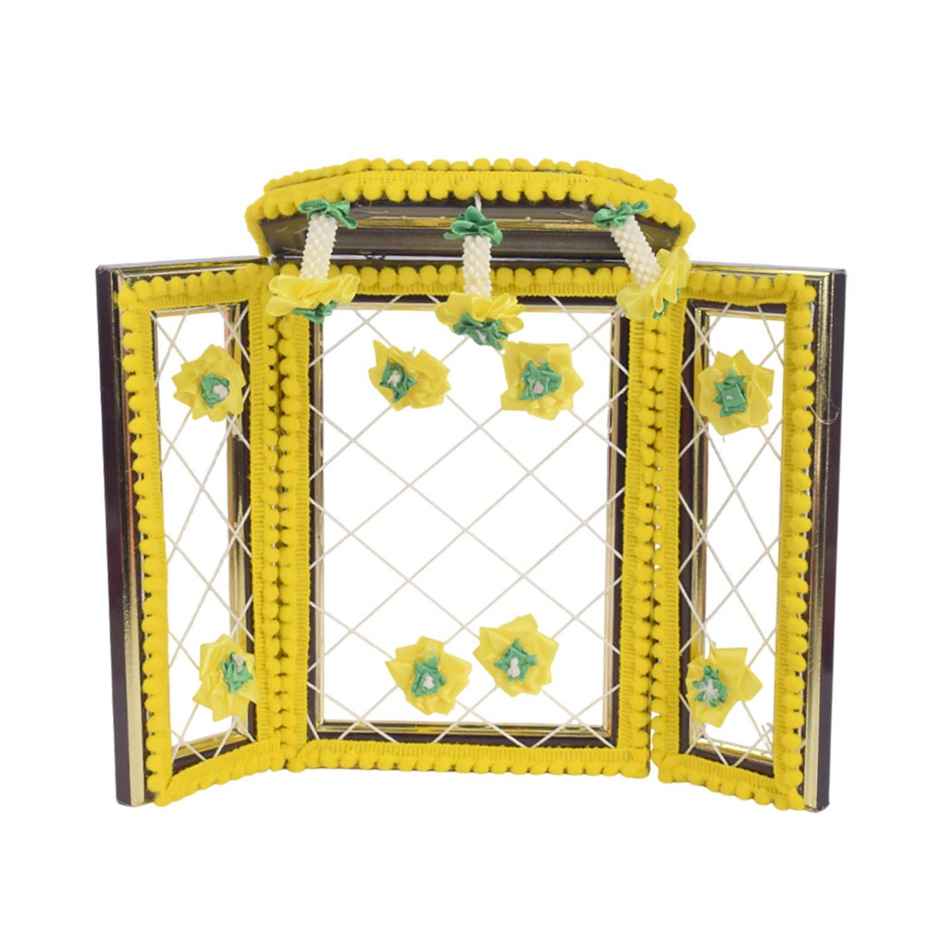 Magnificent Ganesha Phool Bangla | Yellow | 8 inch | Satvik