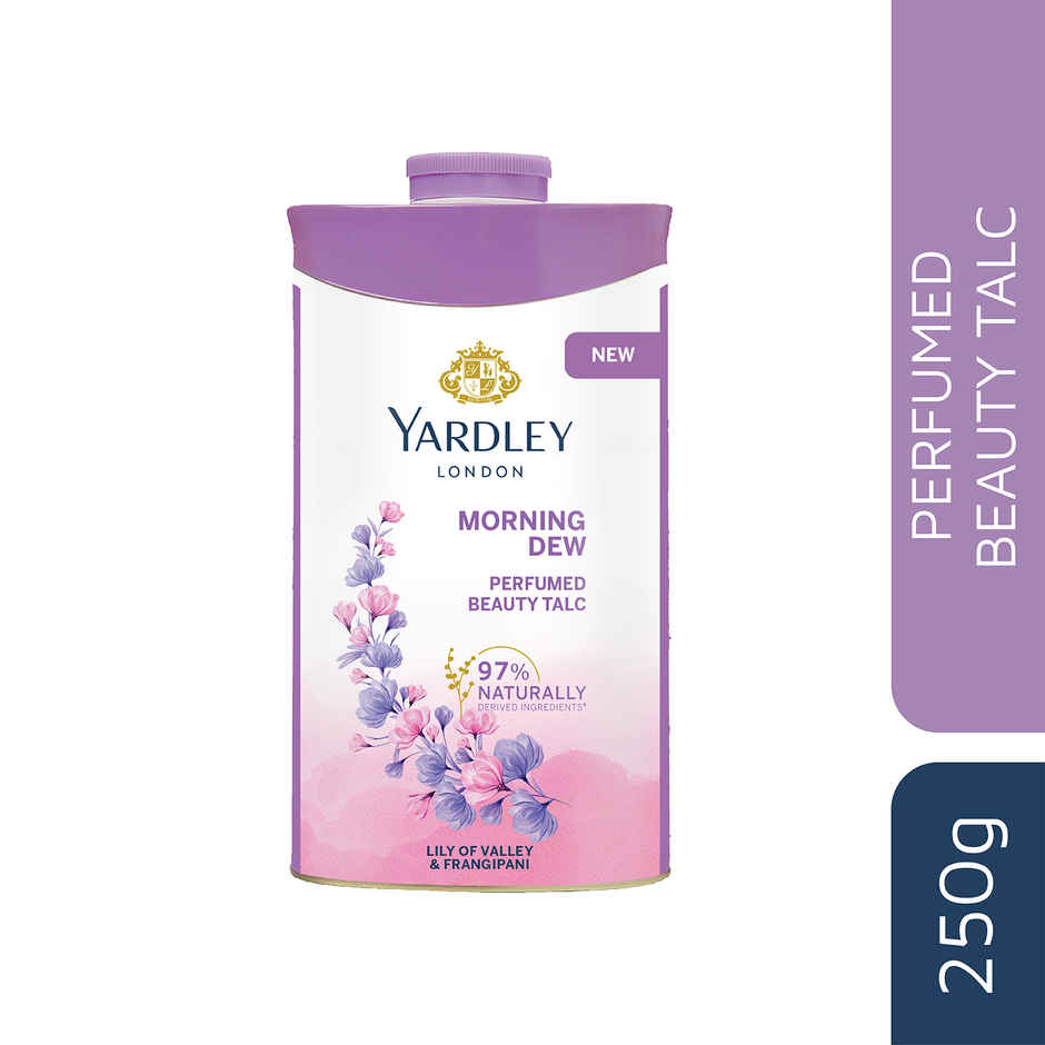 Yardley London Morning Dew Perfumed Talcum Powder For Women - Naturally Derived