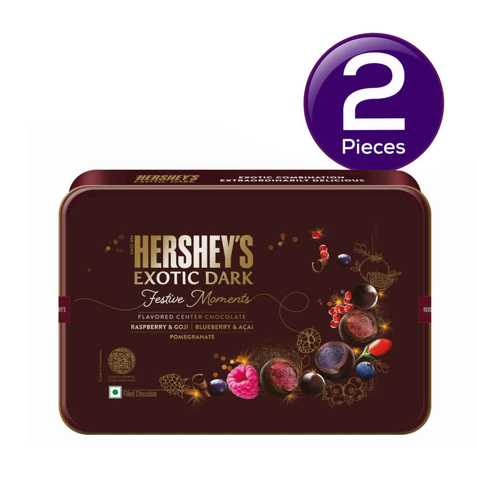 Hershey'S Exotic Dark Festive Moments Tin Pack Combo