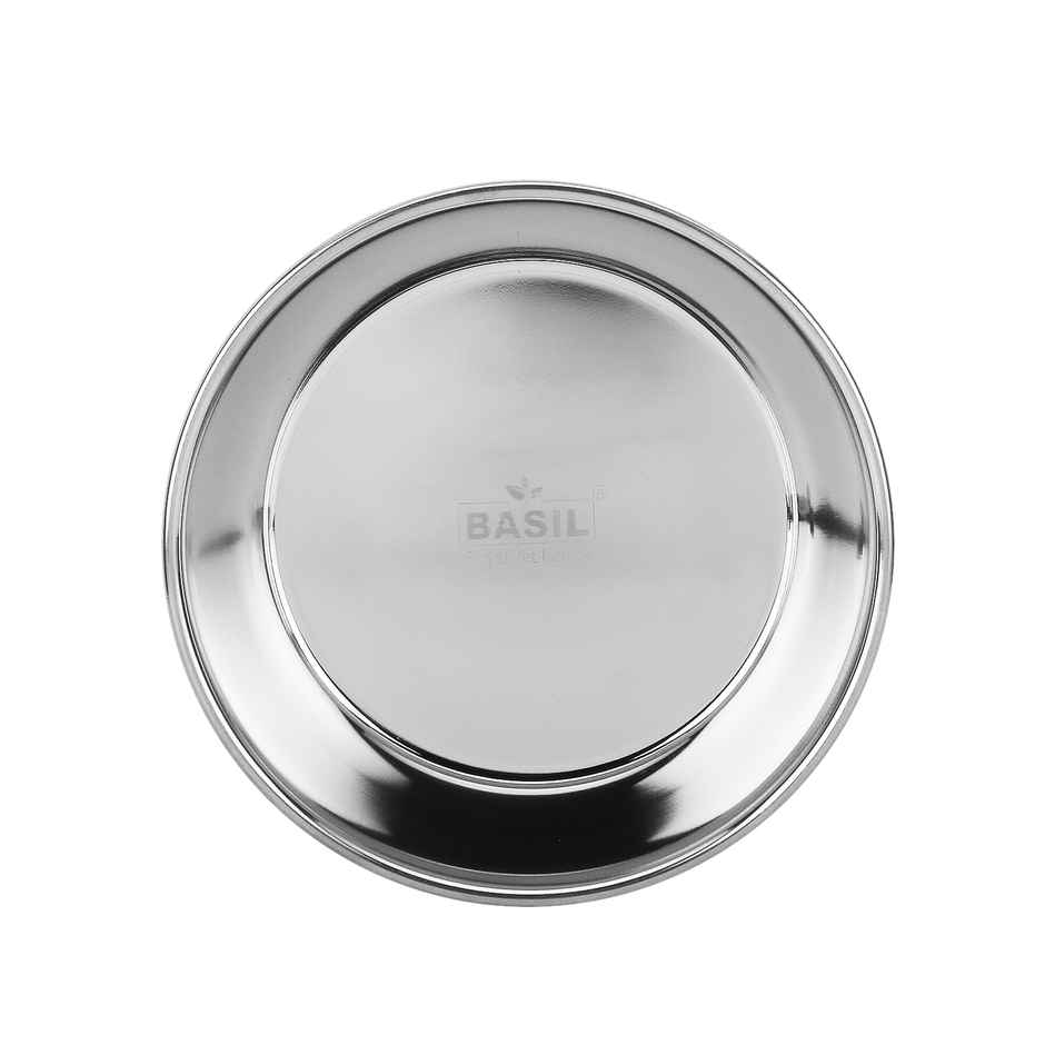 Basil Heavy Anti-Skid Steel Feeding Bowl | Medium Size | for Dogs & Cats