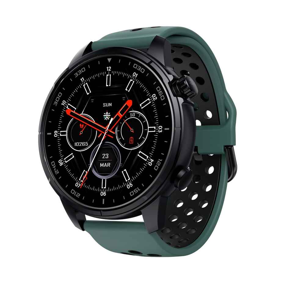 Cult Velocity with Built-in Turbo Track GPS, 1.43'' AMOLED, Compass, BT Calling Smartwatch (Green)