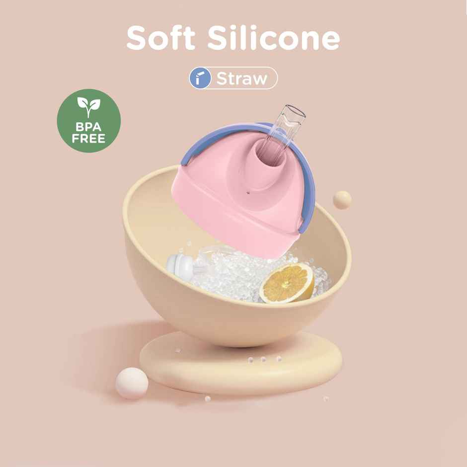 R for Rabbit Tritan Dino 320ml Baby Straw Sipper (Cream Blue)