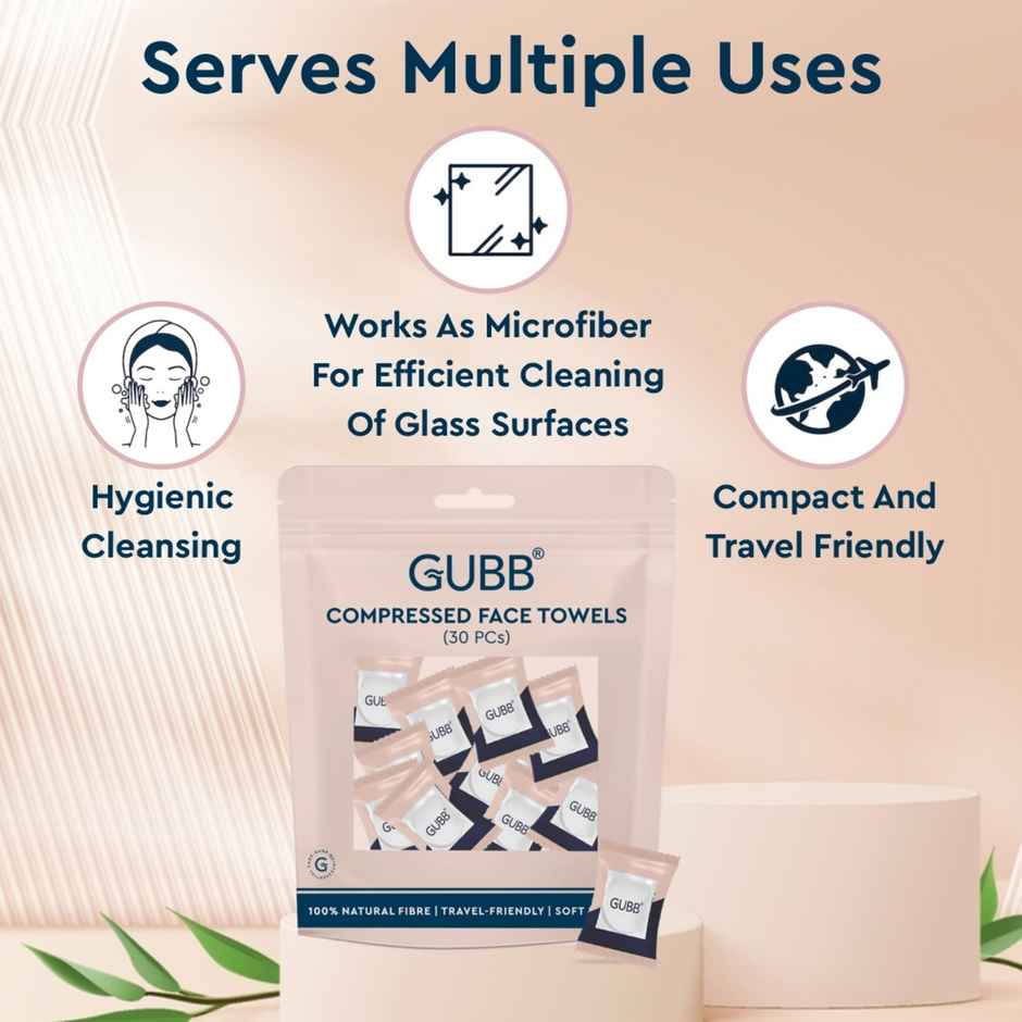 GUBB Face Wipe Facial Tissue Reusable & Biodegradable Wet Wipes For Men & Women