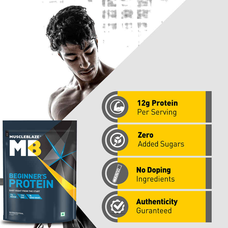 MuscleBlaze Beginner's Whey Protein Powder (Chocolate)