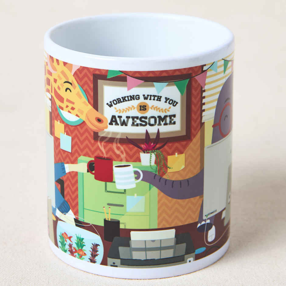 Chumbak Let's Work Together Mug | Multicolour