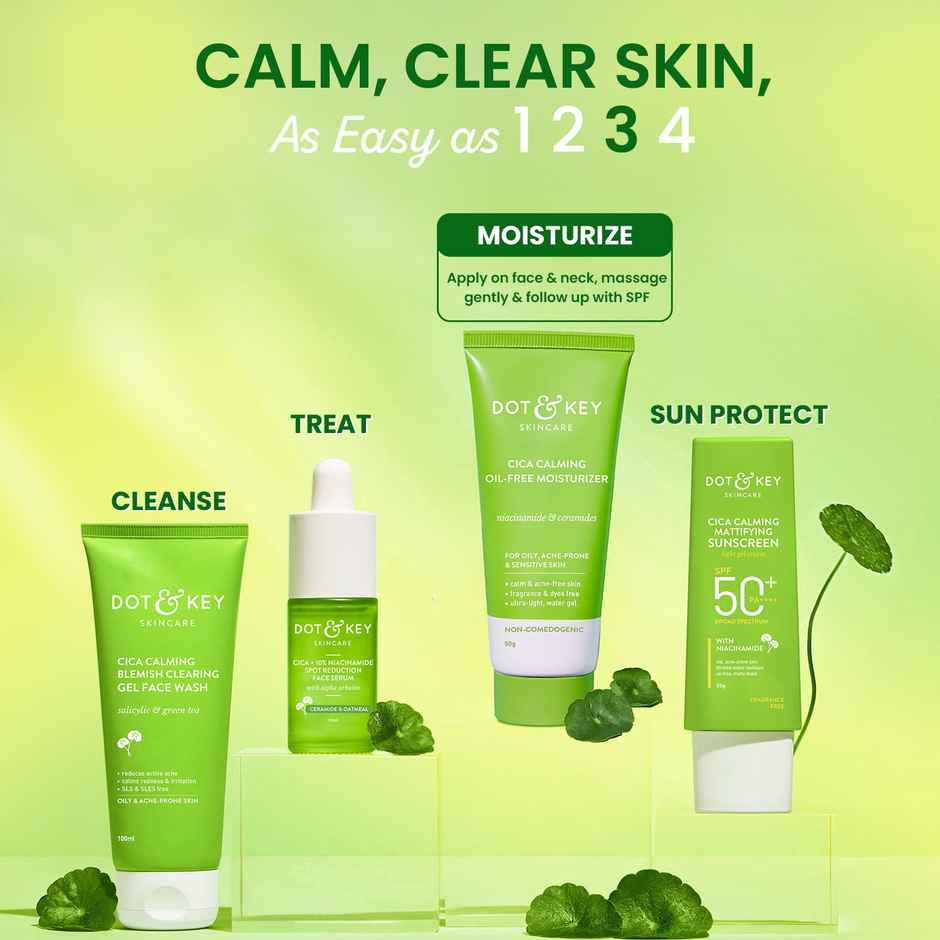 Dot & Key CICA + Niacinamide Oil-Free Moisturizer for Dark Spot, Oily, Sensitive & Acne Prone Skin