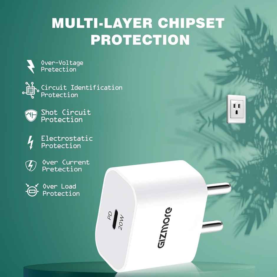 Gizmore Pa621 Type-C Pd 3.0 Output 20W Fast Charger
