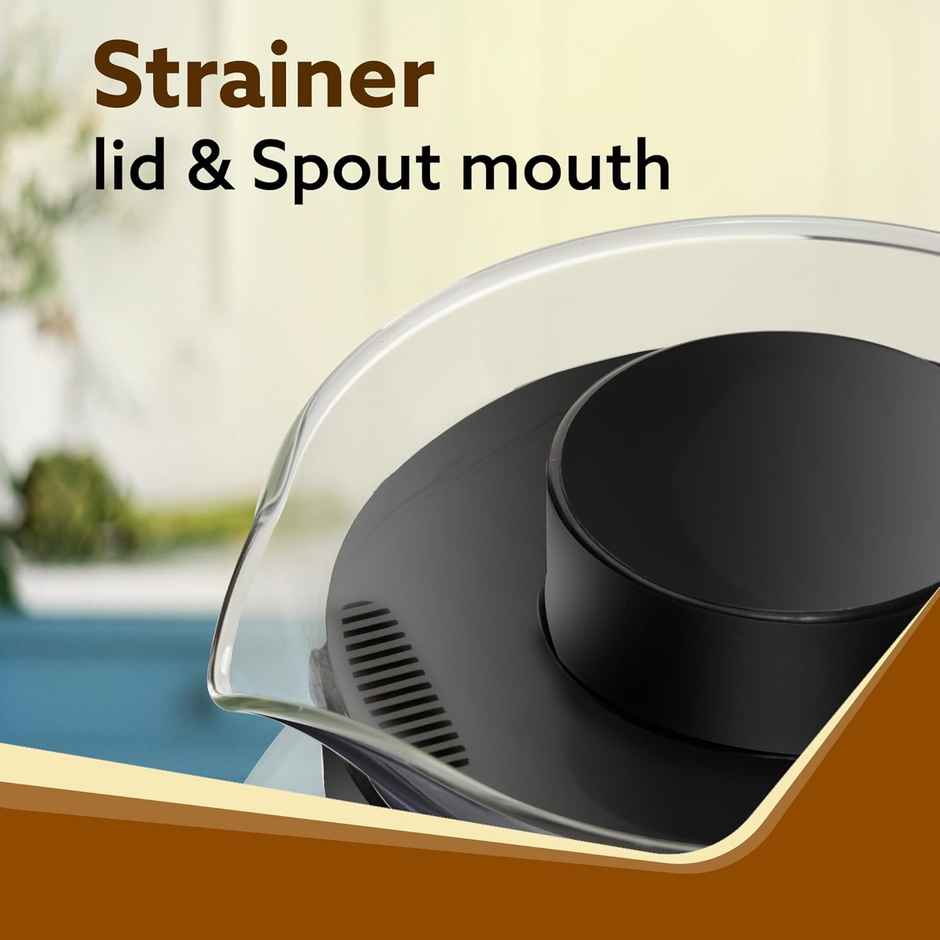 AGARO Elite Glass Kettle 1200ml,Borosilicate Glass, Microwave Safe, Low Flame Proof, Transparent