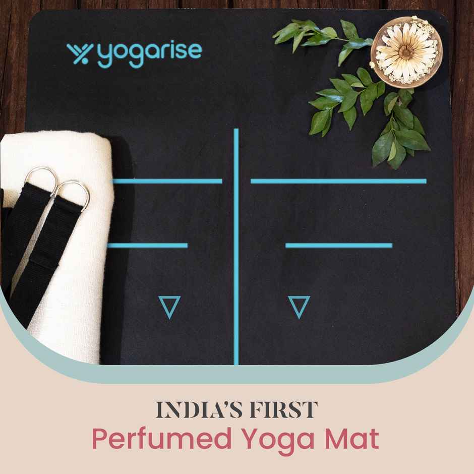 Yogarise 8mm BalanceYogi TPE Yogamat with Bag, Black