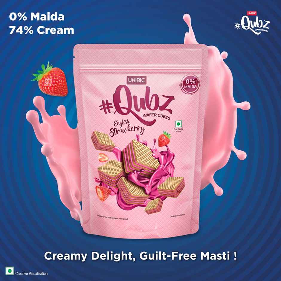 UNIBIC Wafer Strawberry Qubz