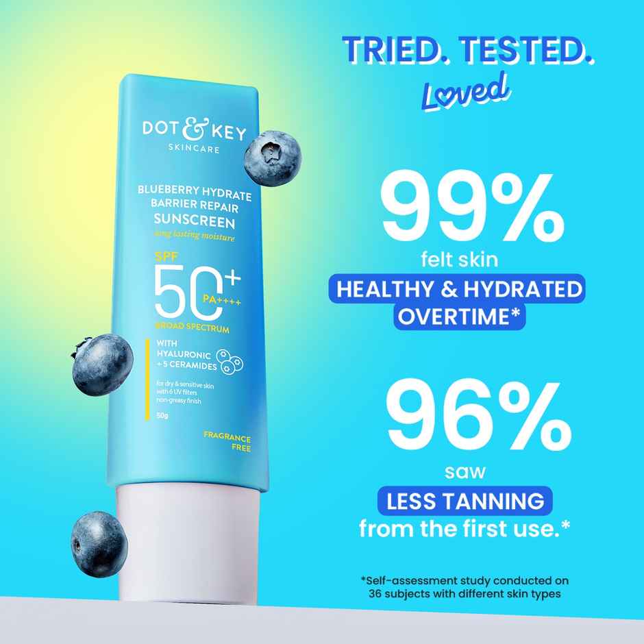 Dot & Key Blueberry Hydrate Barrier Repair Sunscreen SPF 50+, PA++++