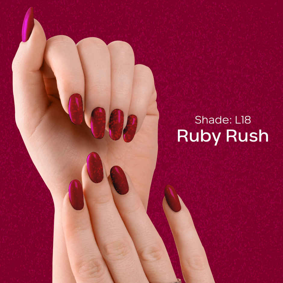 FACES CANADA Ultime Pro Splash Luxe Nail Enamel | Quick-drying | Lasting | Ruby Rush
