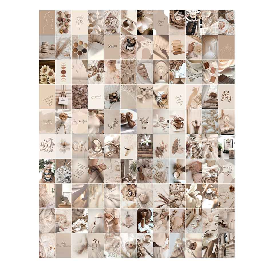 Paper Plane Design Aesthetic Boho Wall Posters Collage | Set of 120 | (4 Inch x 6 Inch) D9