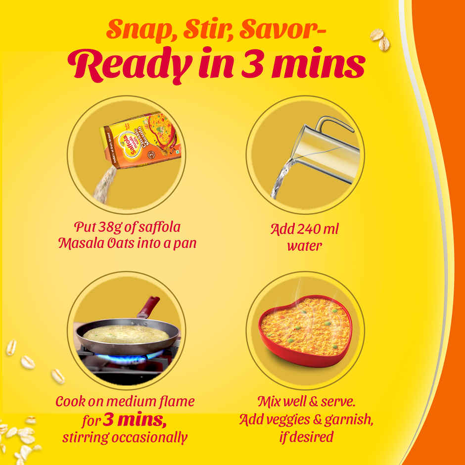 Saffola Masala Oats |Classic Masala | Anytime Snack | Ready in 3 mins | Millets Goodness |1kg