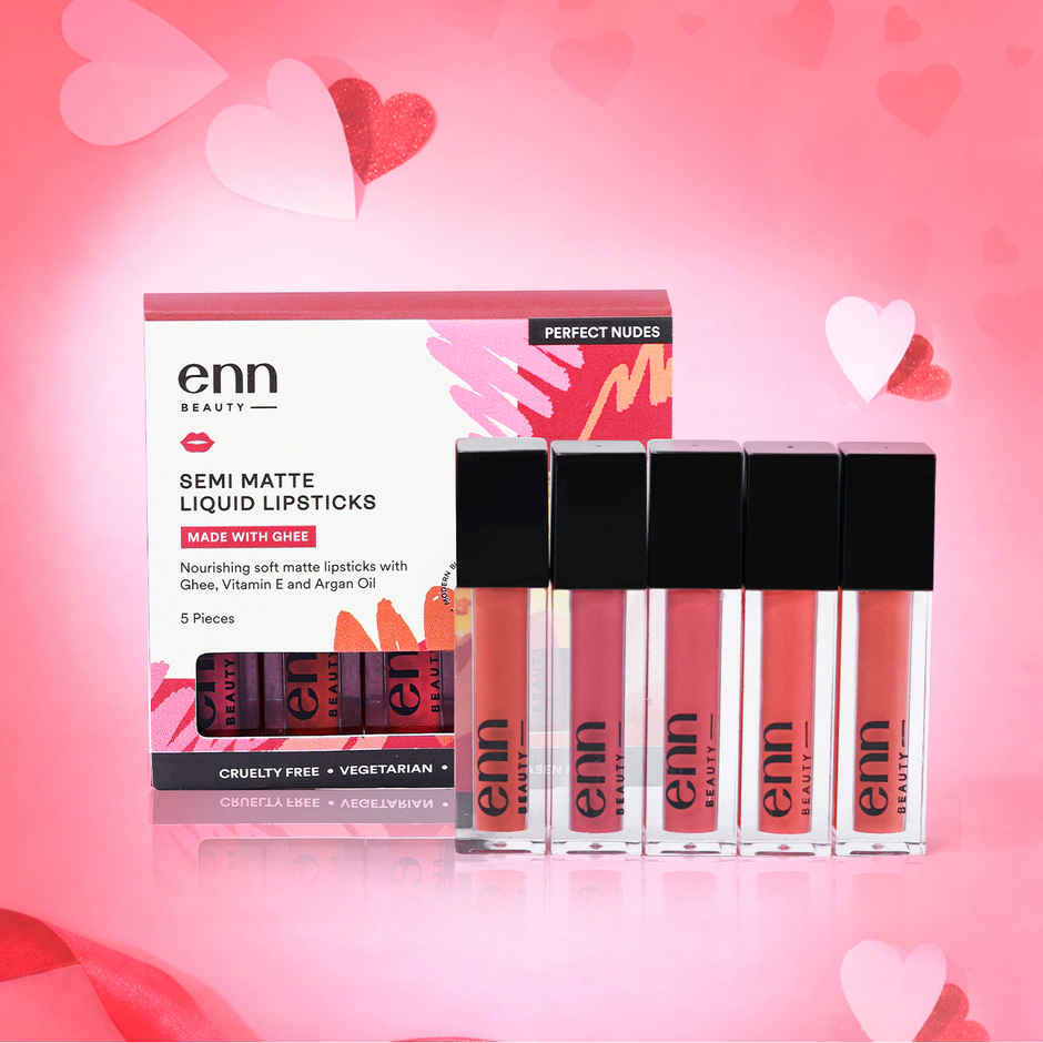 ENN Beauty Semi Matte Liquid Lipsticks | Perfect Nudes | Smooth Weightless Formula