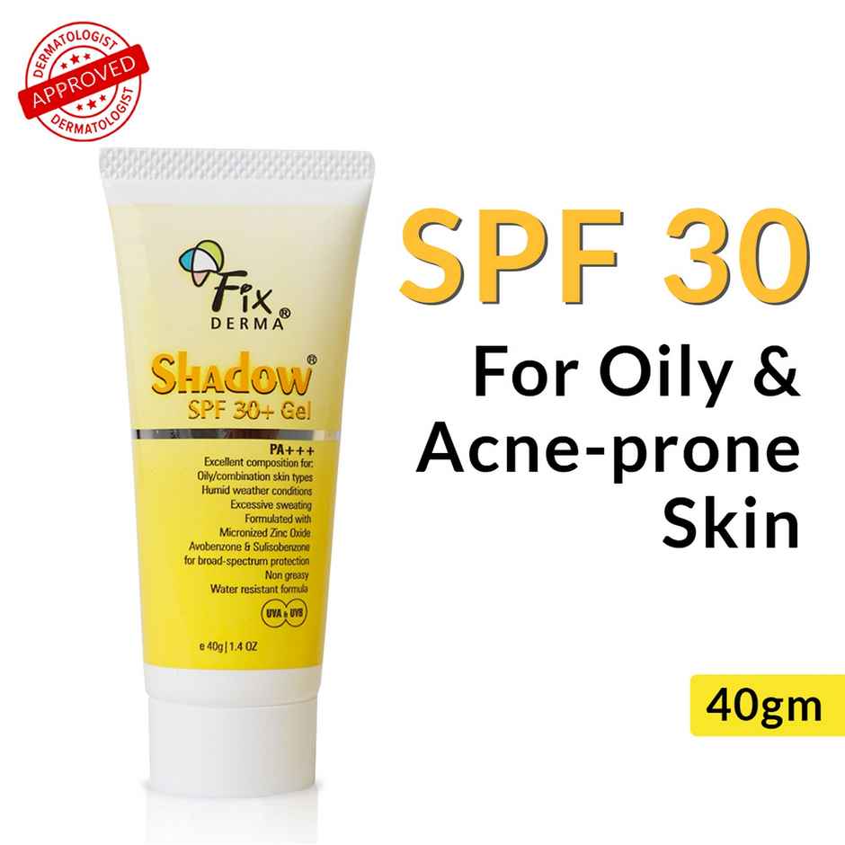 Fixderma Shadow Sunscreen SPF 30+ Gel Sunscreen For Oily Skin Sun Screen Protector SPF 30 For Body