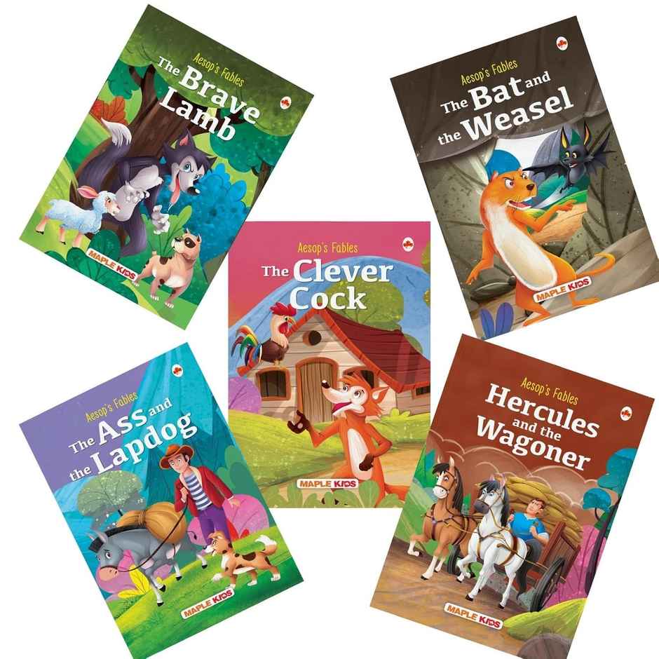 Story Book for Kids (Set of 10 Books) - Aesop's Fables - Moral Stories - 3 Years to 10 Years old