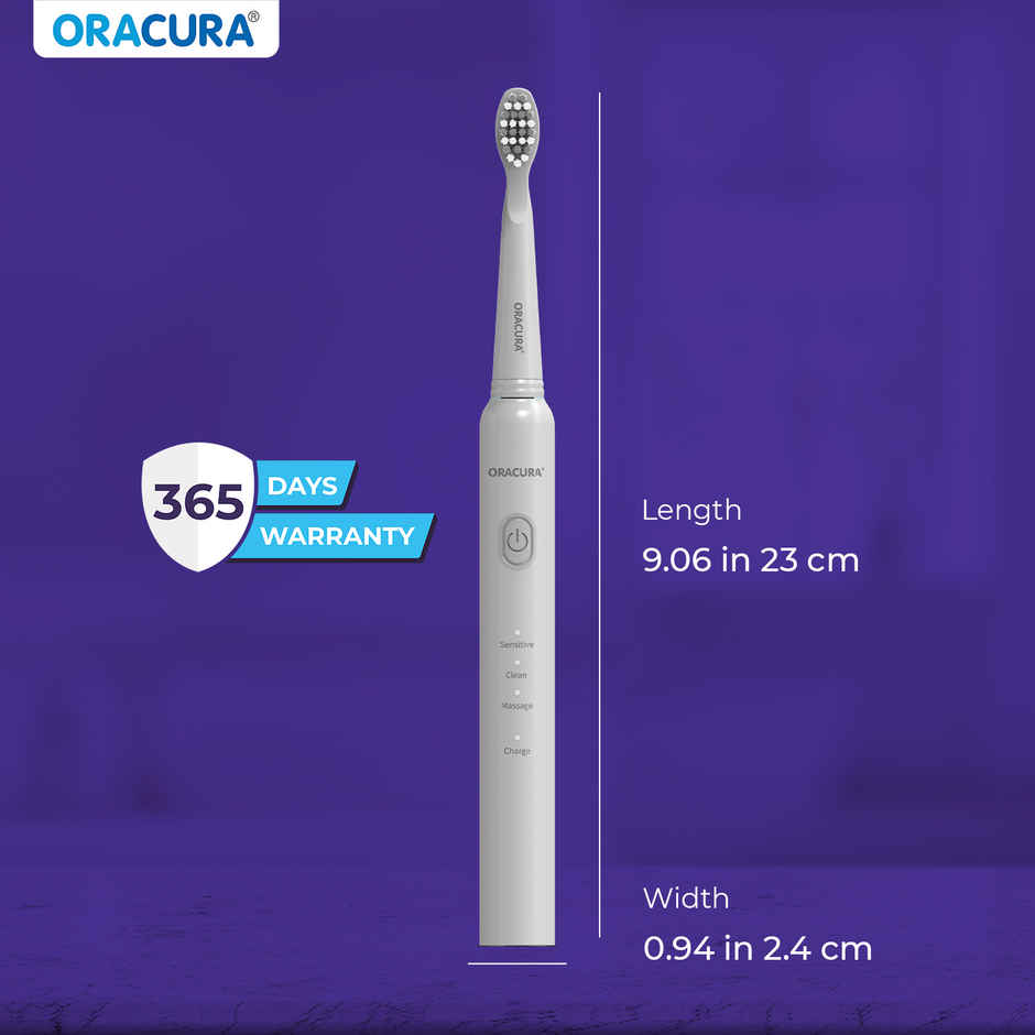 Oracura Sb200 Sonic Lite Rechargeable Electric Toothbrush Grey