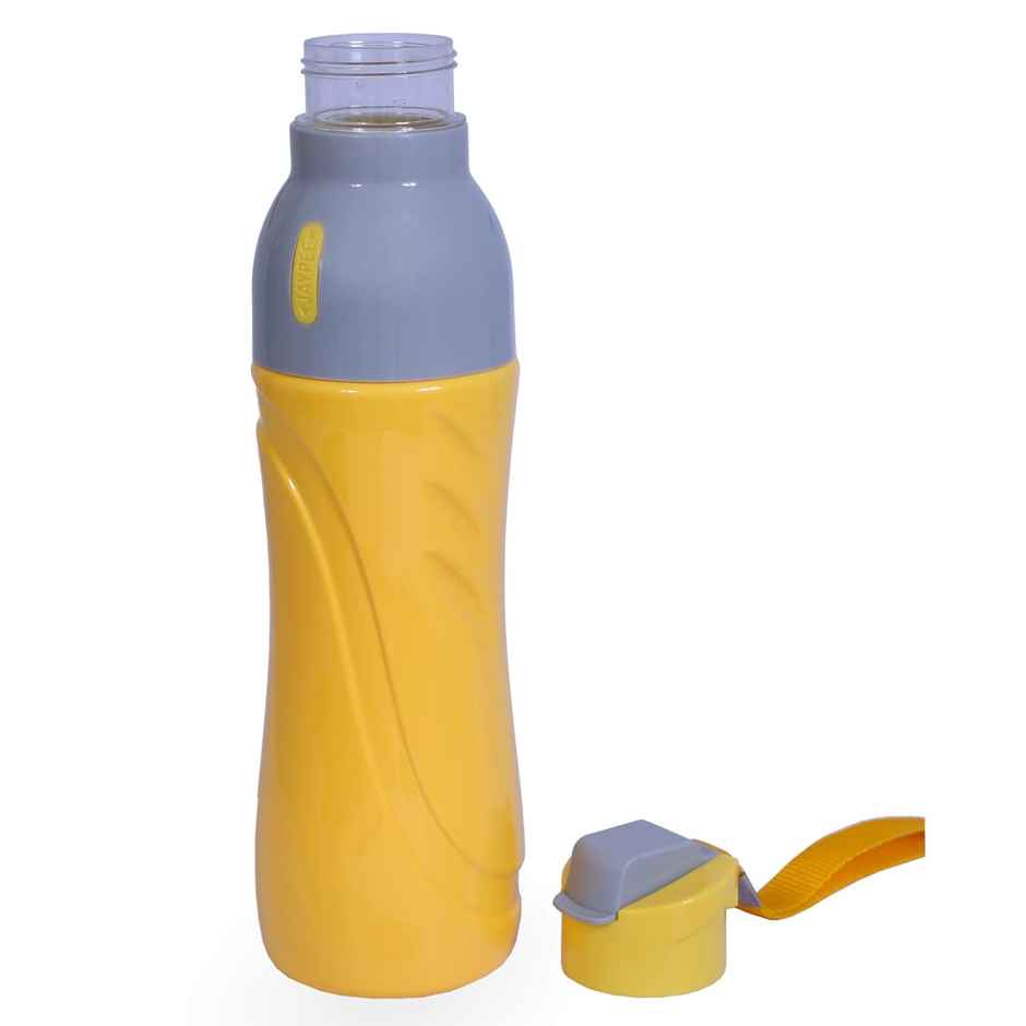 Jaypee Googly PU Insulated Fliptop Sipper Lid Water Bottle for kids | Yellow | 650ml