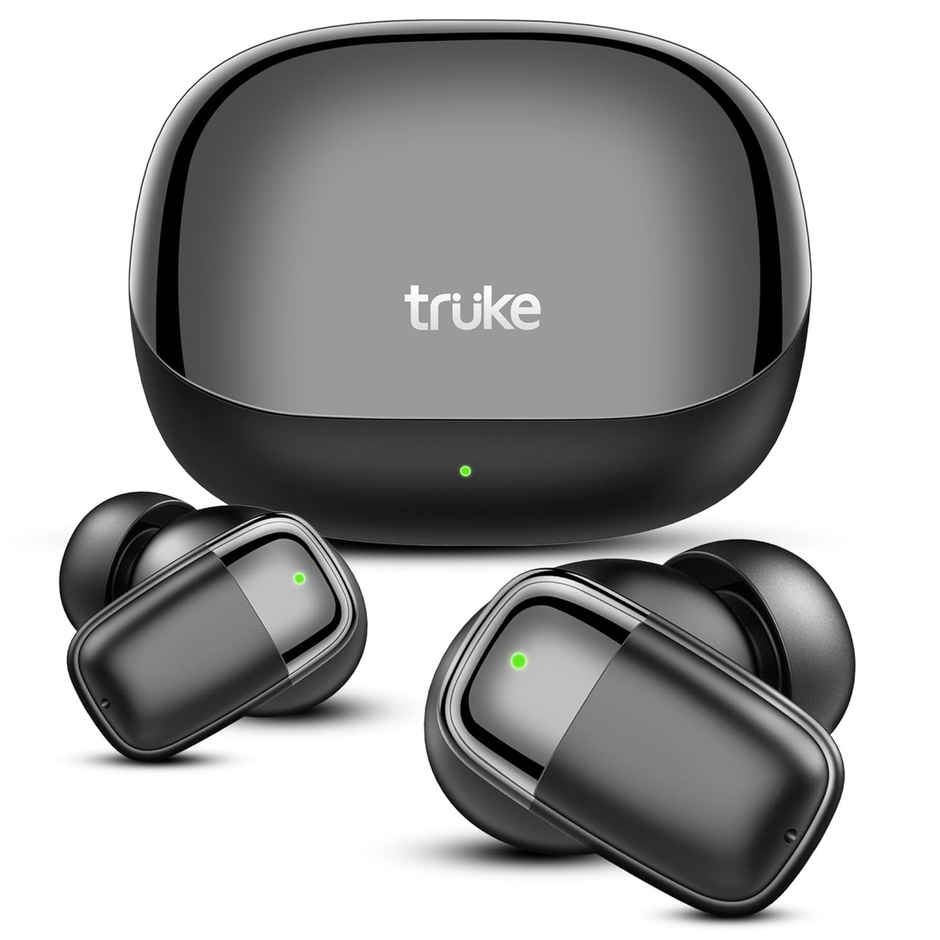 truke Clarity 2 V2 Truly Wireless Bluetooth Earbuds 6Mic Adv.ENC, 68H Battery - Metal Black