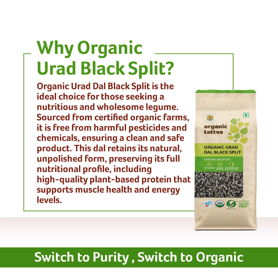 Organic Tattva Split Black Urad Dal