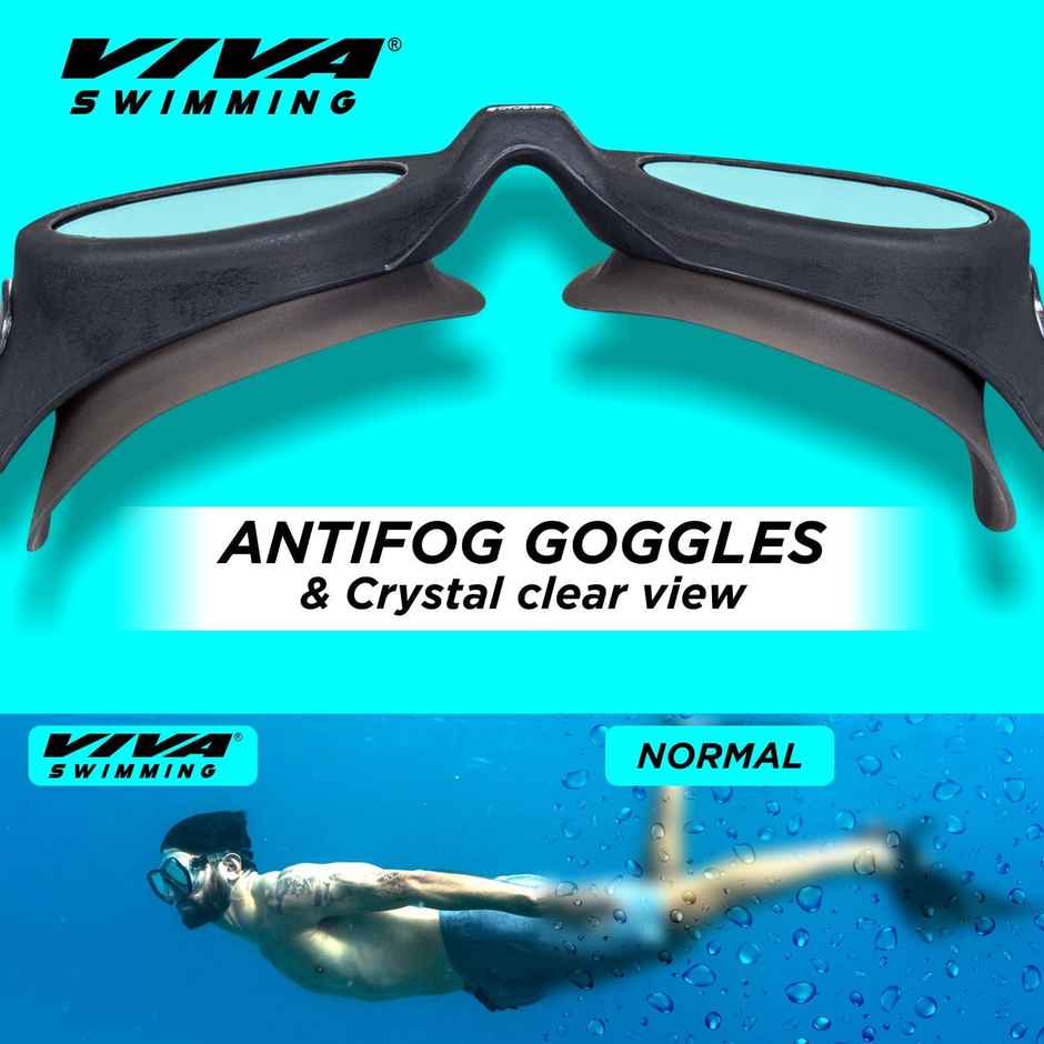 Vector X Viva Sports 200 Swimming Goggles (Black)