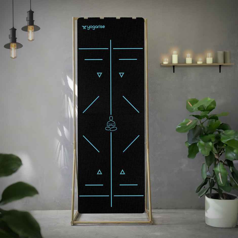 Yogarise 8mm BalanceYogi TPE Yogamat with Bag, Black