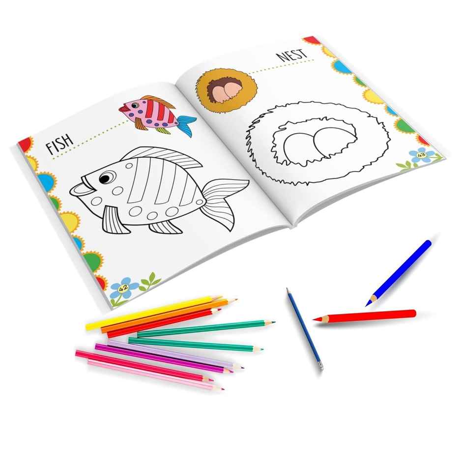 Jumbo Colouring Book - Activity Colouring Book for 3 to 5 years old kids | Fun & Creative