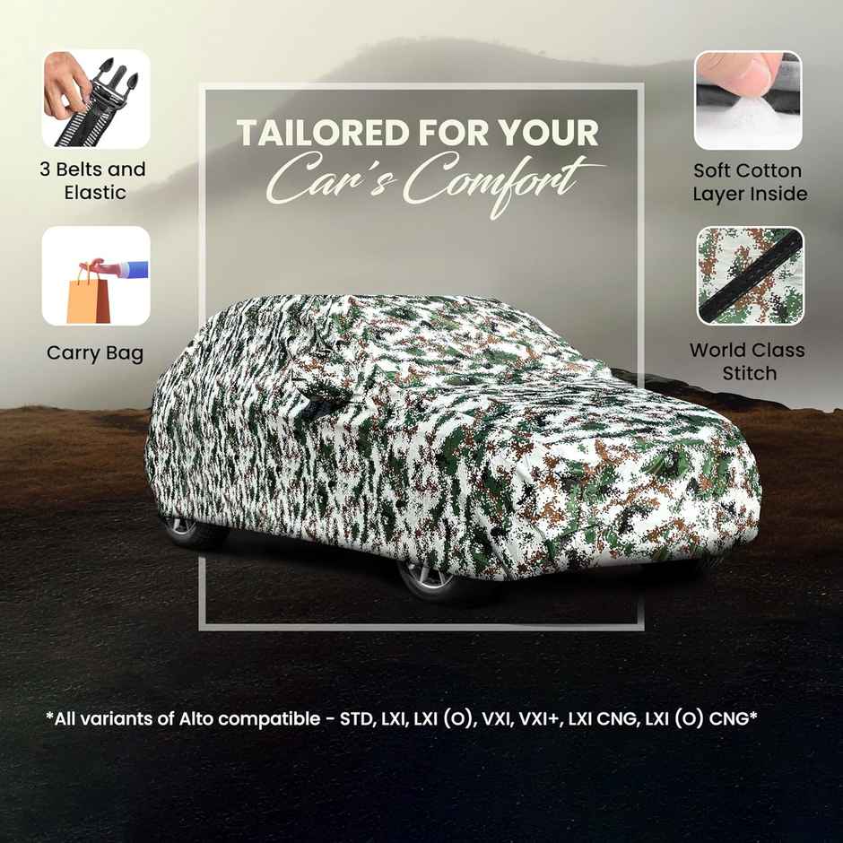 Autofy Kargil Car Cover For Tata Tiago | Year 2020 Onwards - Flock Layer Inside