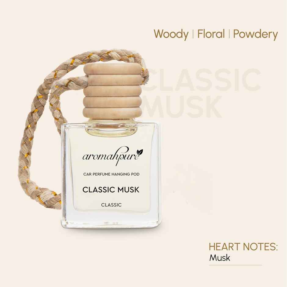 Aromahpure Premium Car Air Freshener Hanging Pod | Musk Fragrance | Pack Of 3