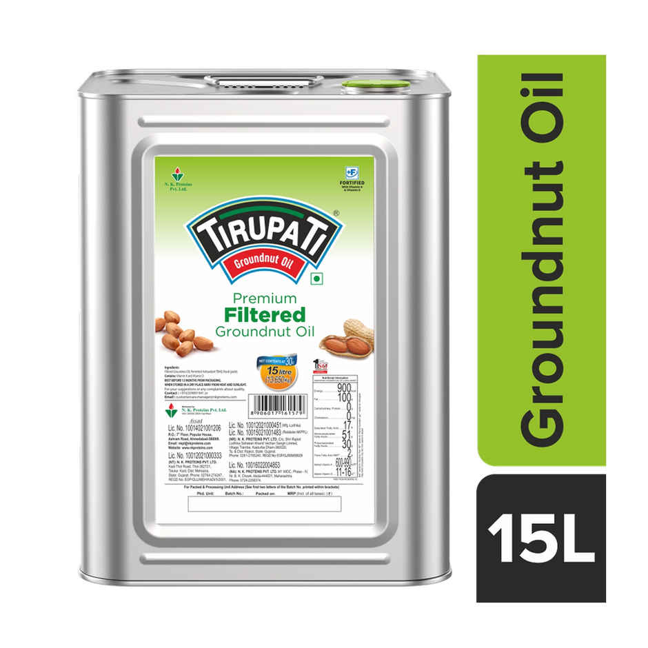Tirupati Premium Filtered Ground Nut Oil Tin