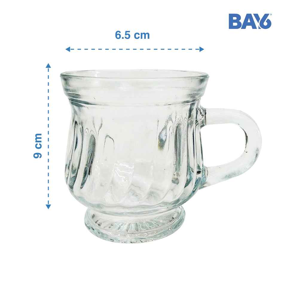 BAY6 Glass Tea Cup 100 ml - (4pc)