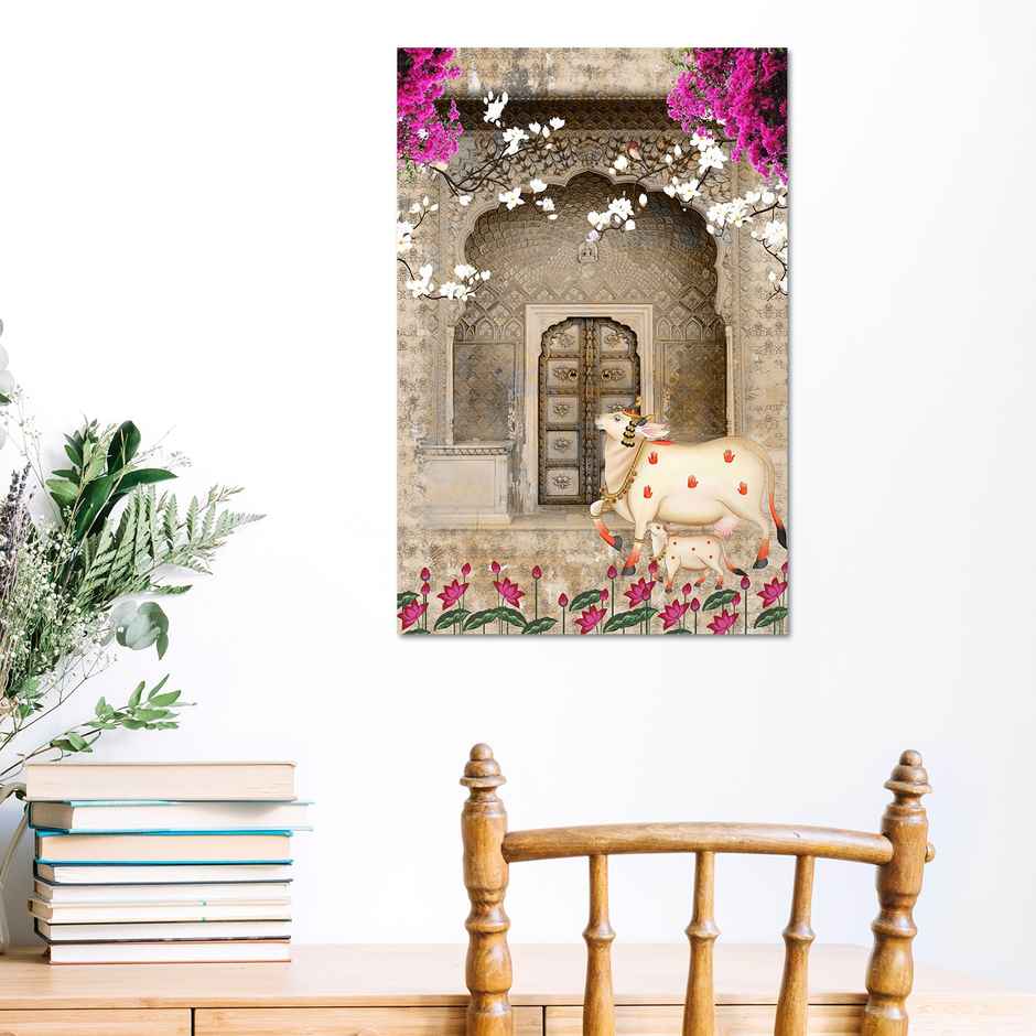 Paper Plane Design Indian Ethnic Traditional Wall Poster | Size 12 x 18 Inch | D92