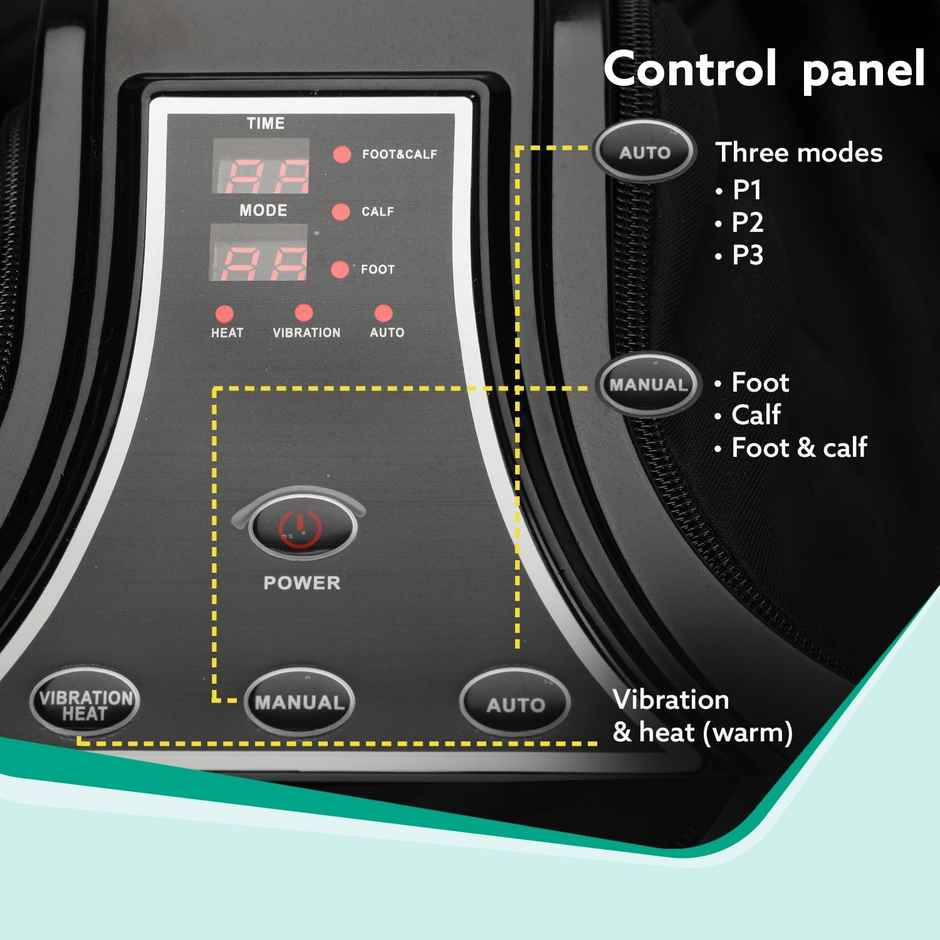 Agaro Rejoice Foot, Calf And Leg Massager With Heat And Vibration, 80W, 4 Motors