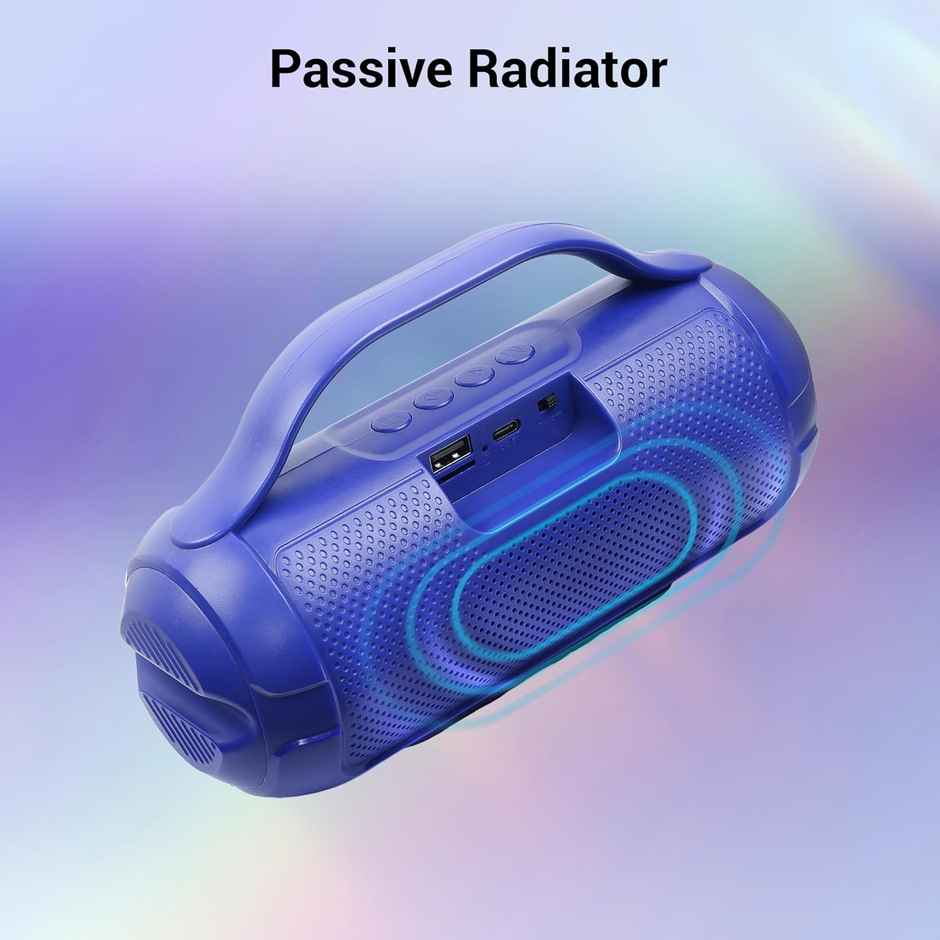 Zebronics Sound Feast 40 BT Speaker | 8W | Upto 16h Playback | Deep Bass | Call Function | Blue