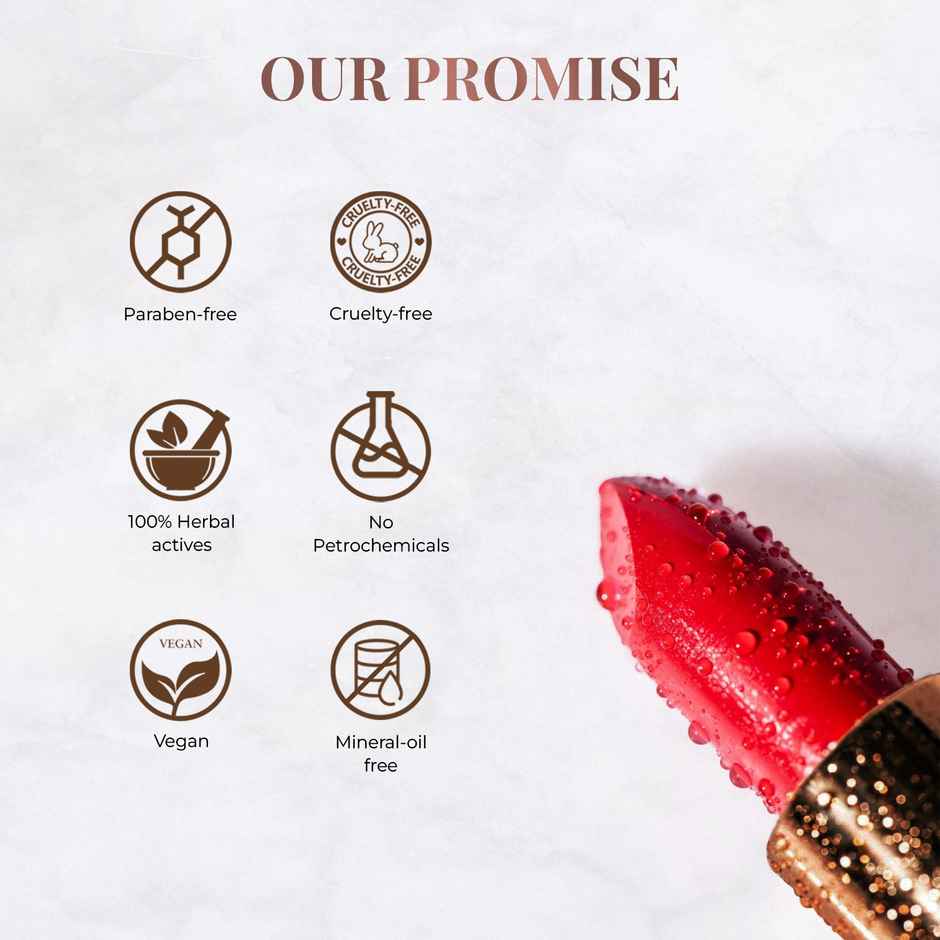 Just Herbs Ultra Matte Finish Long Stay Transfer Proof Bullet Lipstick Bold Espresso