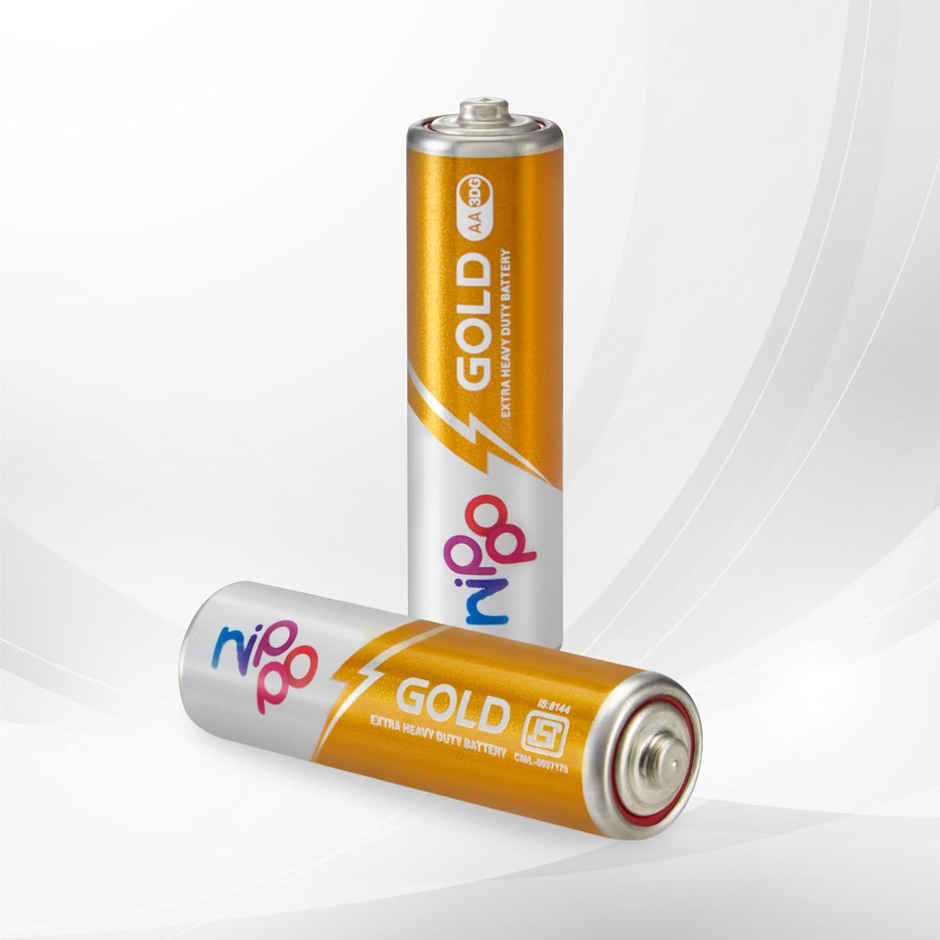 Nippo Gold Carbon Zinc AA Batteries | Pack of 4