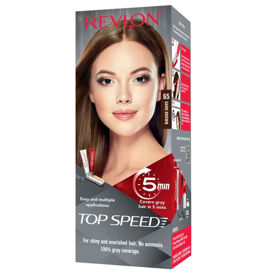 Revlon Top Speed Hair Color Small Pack Woman - Dark Brown 65