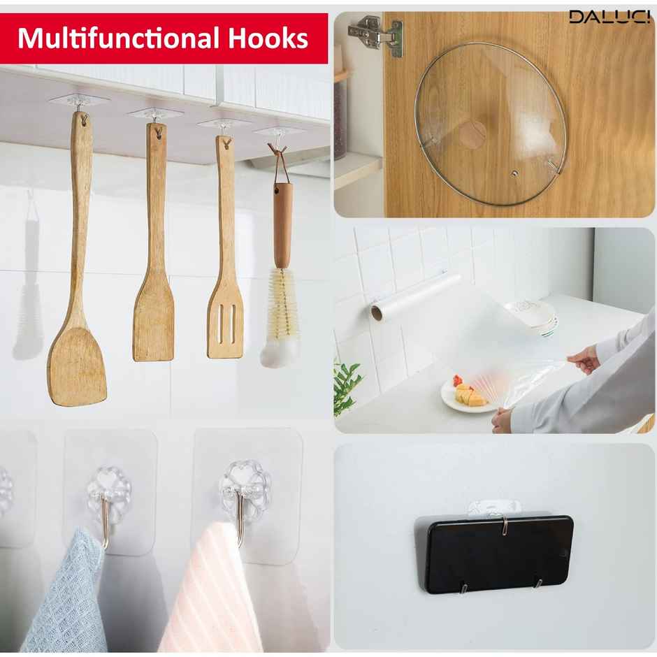 Daluci Strong Adhesive Hook For Home-Office and Kitchen Use | Pack Of 5