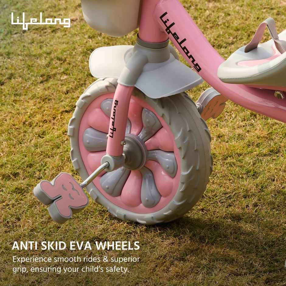 Lifelong Trike Cycle For Kids with no push handle| 2-5 Years | 3 EVA Wheels | Bell & Basket | 30Kg Capacity LLKTC05