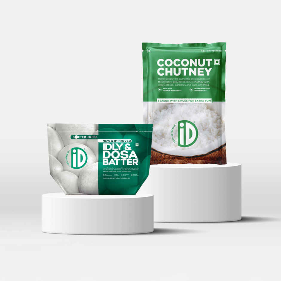 Id Fresh Idli & Dosa Batter (1kg) & Id Fresh Coconut Chutney (120g) Combo